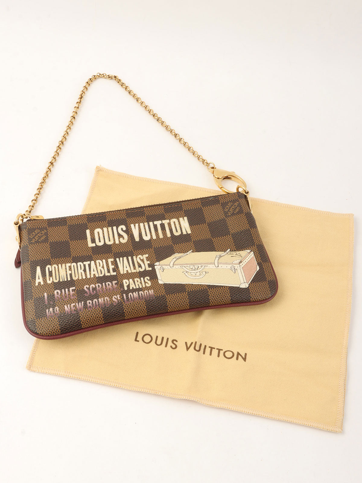 2010 Damier Canvas Pochette Mila MM Brown