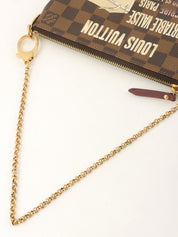 2010 Damier 帆布手拿包 Mila MM 棕色