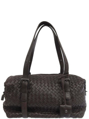 イントレチャートハンドバッグ ブラウン