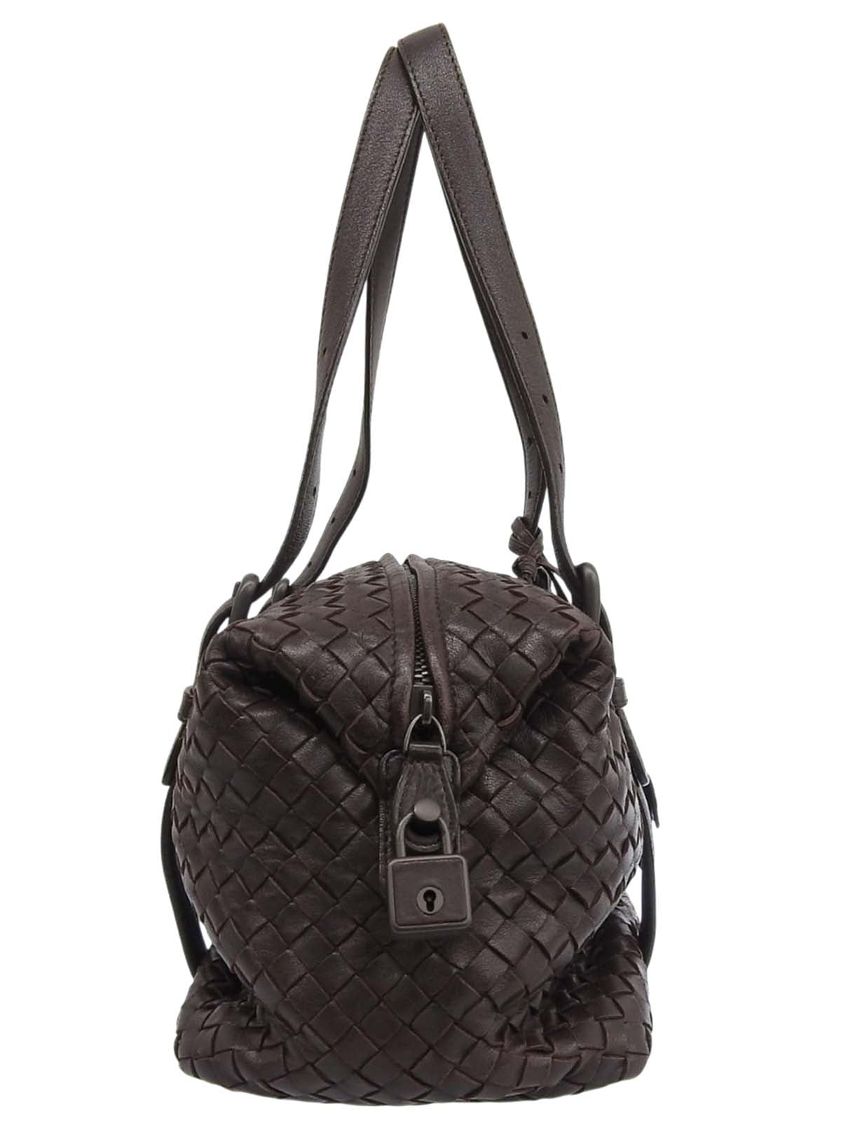 イントレチャートハンドバッグ ブラウン