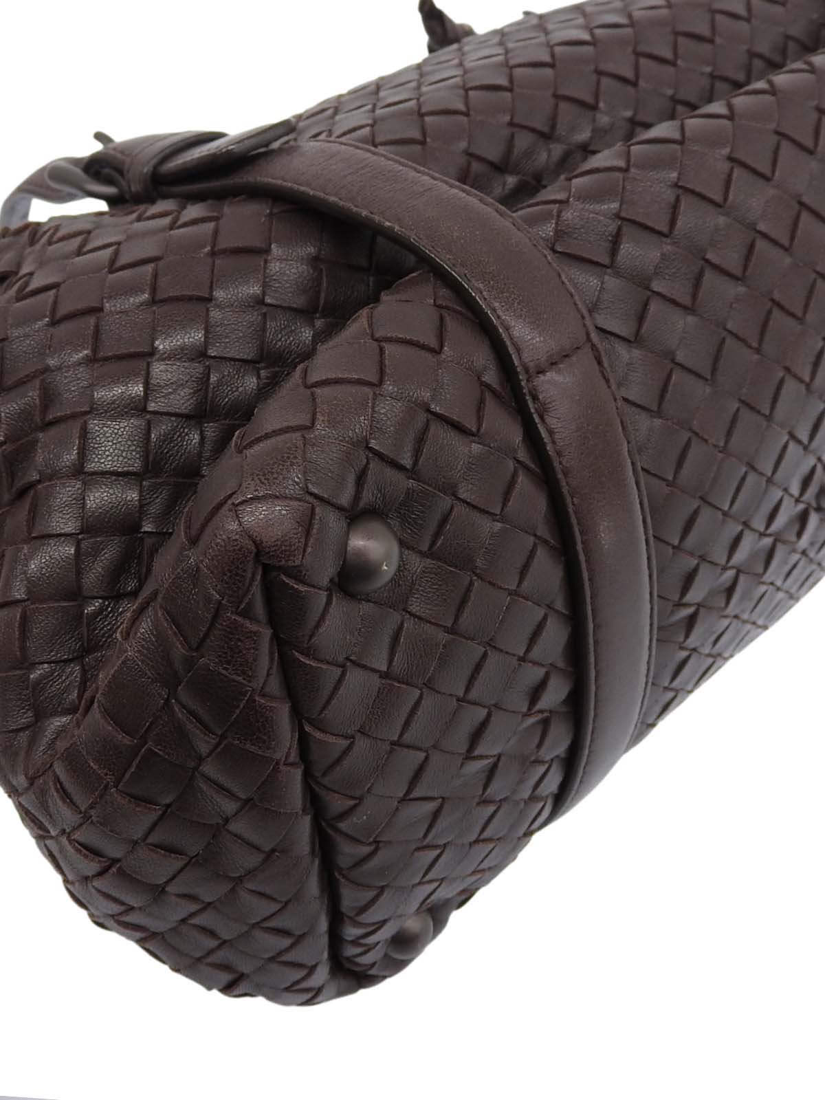 イントレチャートハンドバッグ ブラウン