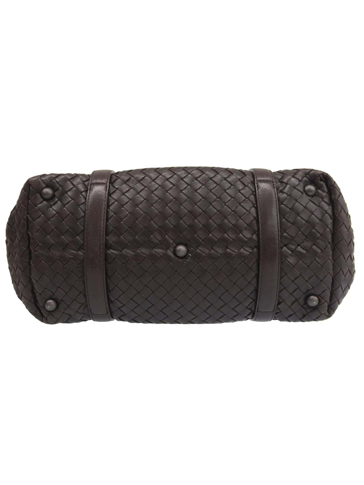 イントレチャートハンドバッグ ブラウン