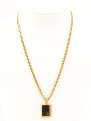 黑色/金色Logo吊牌项链