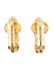 ツイストモチーフサークルイヤリング ゴールド