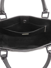 Anagram Embossed Fusta Tote Bag in Black