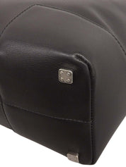 Anagram Embossed Fusta Tote Bag in Black