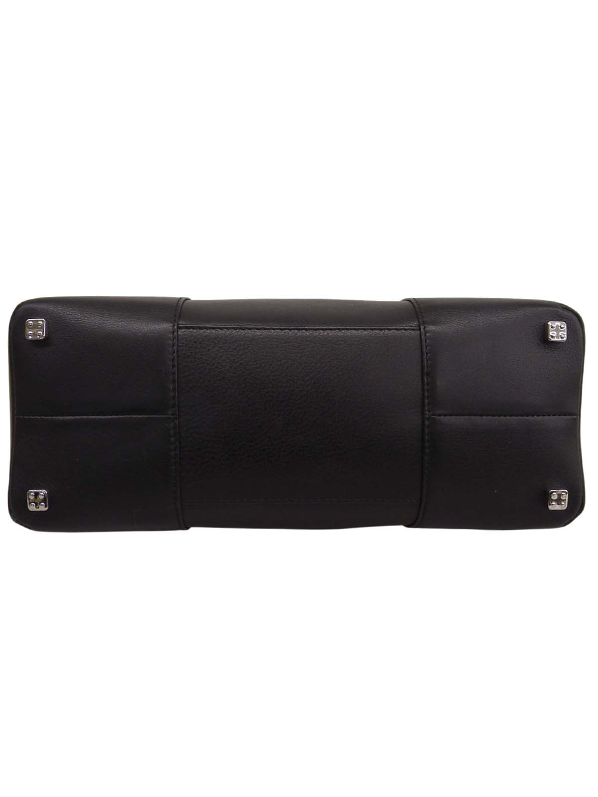 Anagram Embossed Fusta Tote Bag in Black