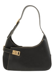 Gancini Plate 单肩包（黑色）