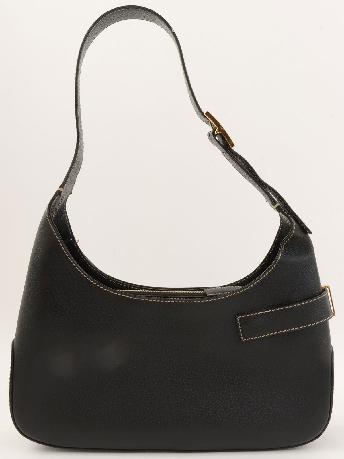 Gancini Plate 单肩包（黑色）