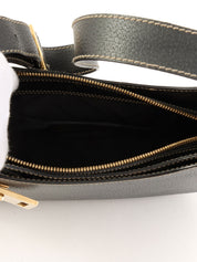 Gancini Plate 单肩包（黑色）