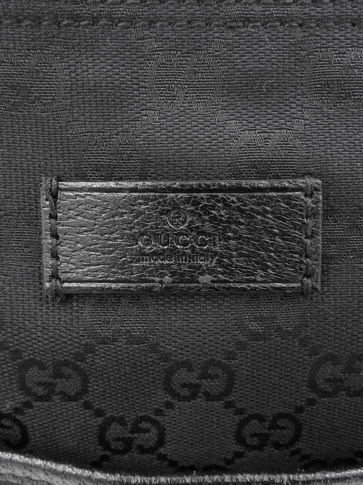 Canvas GG Pattern Sherry Line Shoulder Bag Black/Green/Red