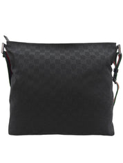 Canvas GG Pattern Sherry Line Shoulder Bag Black/Green/Red