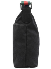 Canvas GG Pattern Sherry Line Shoulder Bag Black/Green/Red