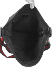 Canvas GG Pattern Sherry Line Shoulder Bag Black/Green/Red