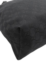 Canvas GG Pattern Sherry Line Shoulder Bag Black/Green/Red