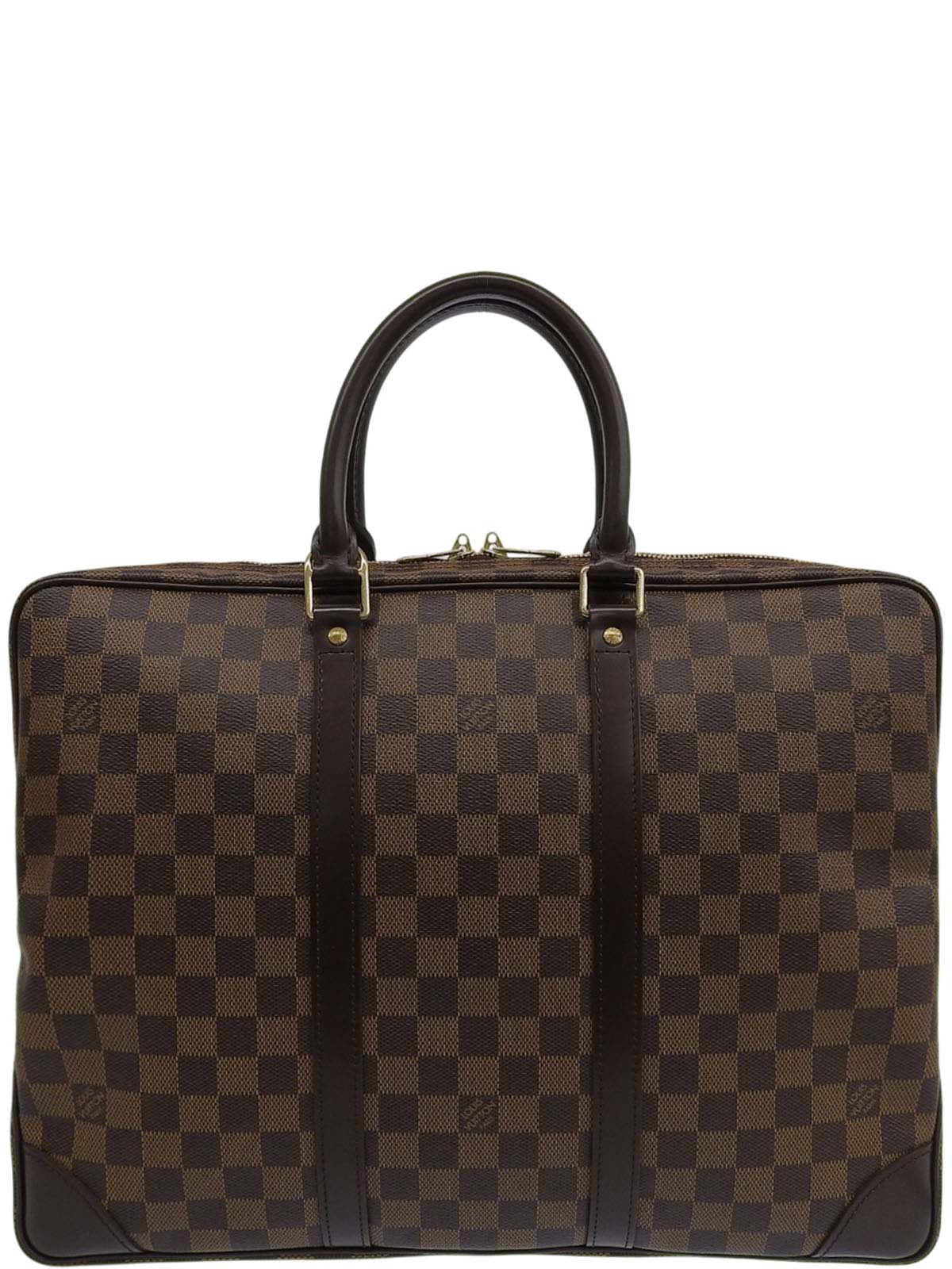 2007年製 キャンバスダミエポルトドキュマンヴォワヤージュ ブラウン