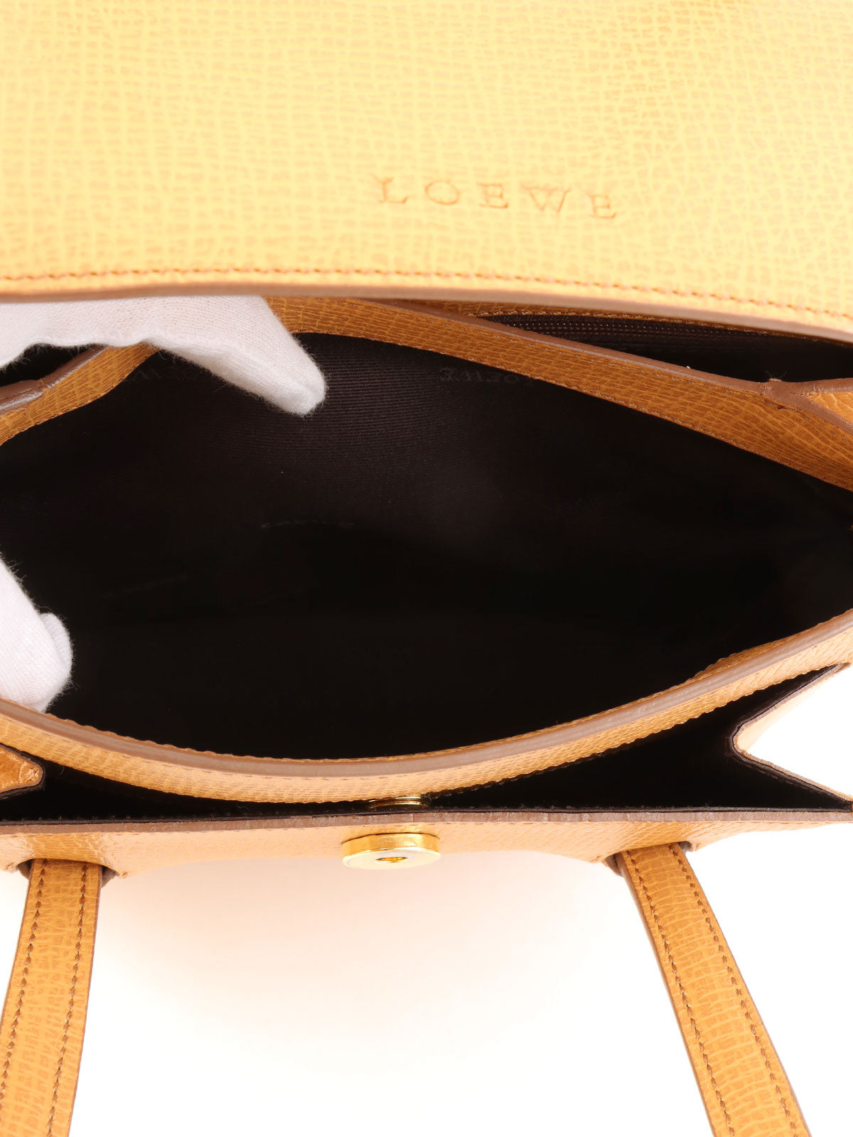 ロゴエンボス2wayバッグ キャメル　