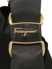 Nylon Vara Ribbon Shoulder Bag in Black