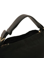 Nylon Vara Ribbon Shoulder Bag in Black
