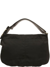 Nylon Vara Ribbon Shoulder Bag in Black