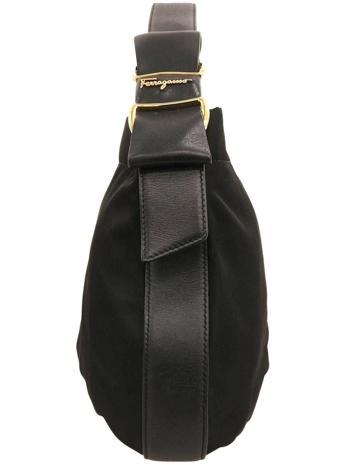 Nylon Vara Ribbon Shoulder Bag in Black