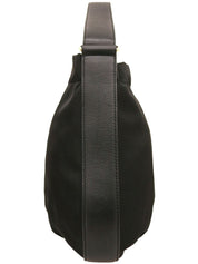 Nylon Vara Ribbon Shoulder Bag in Black
