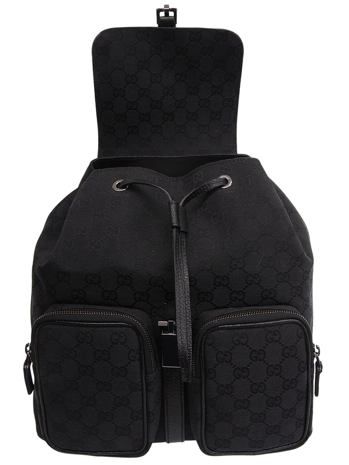 キャンバスGGパターンバックパック ブラック