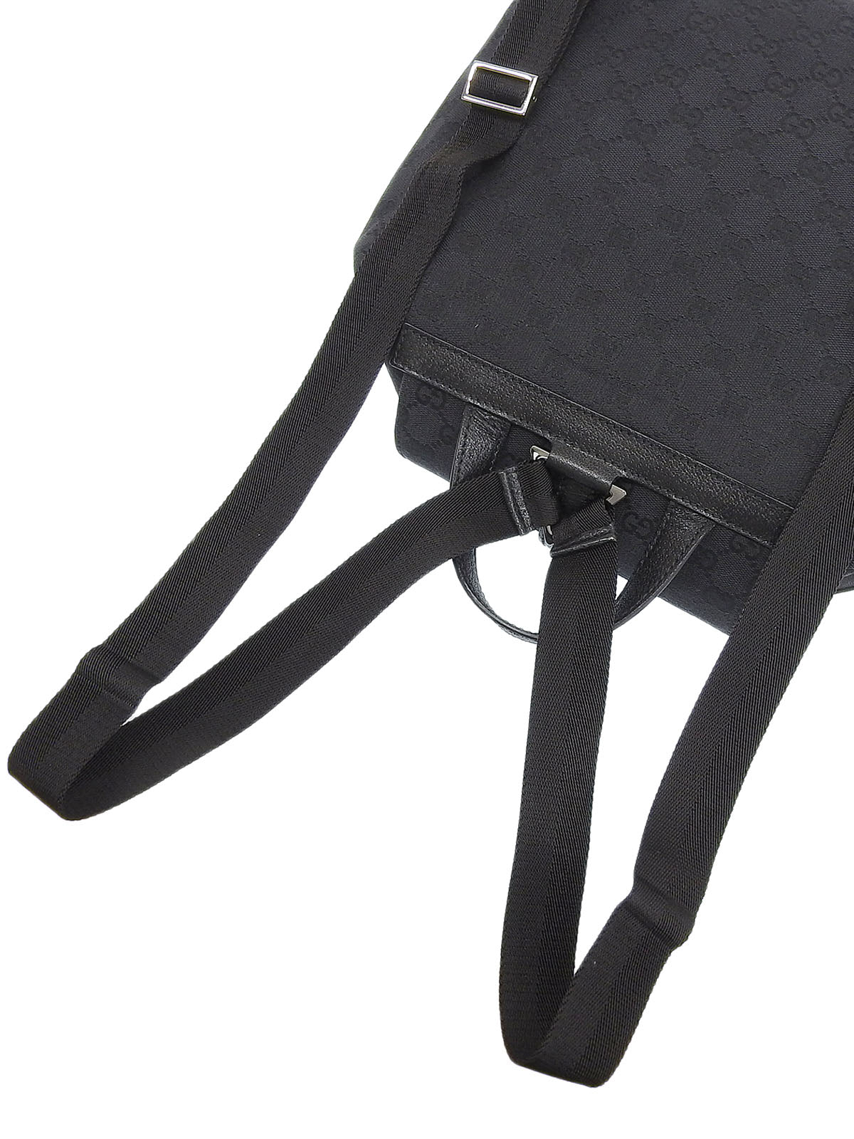Canvas GG Pattern Backpack in Black