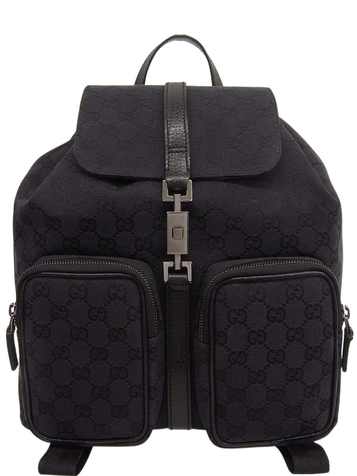 キャンバスGGパターンバックパック ブラック