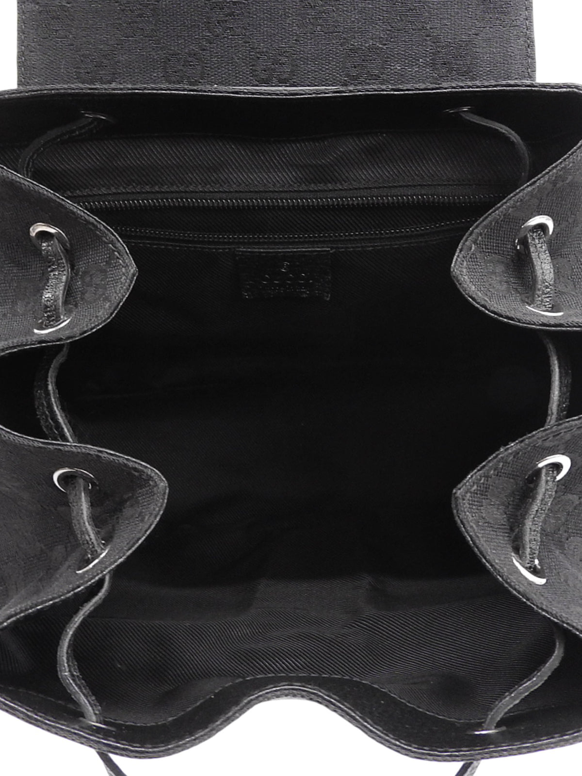 キャンバスGGパターンバックパック ブラック