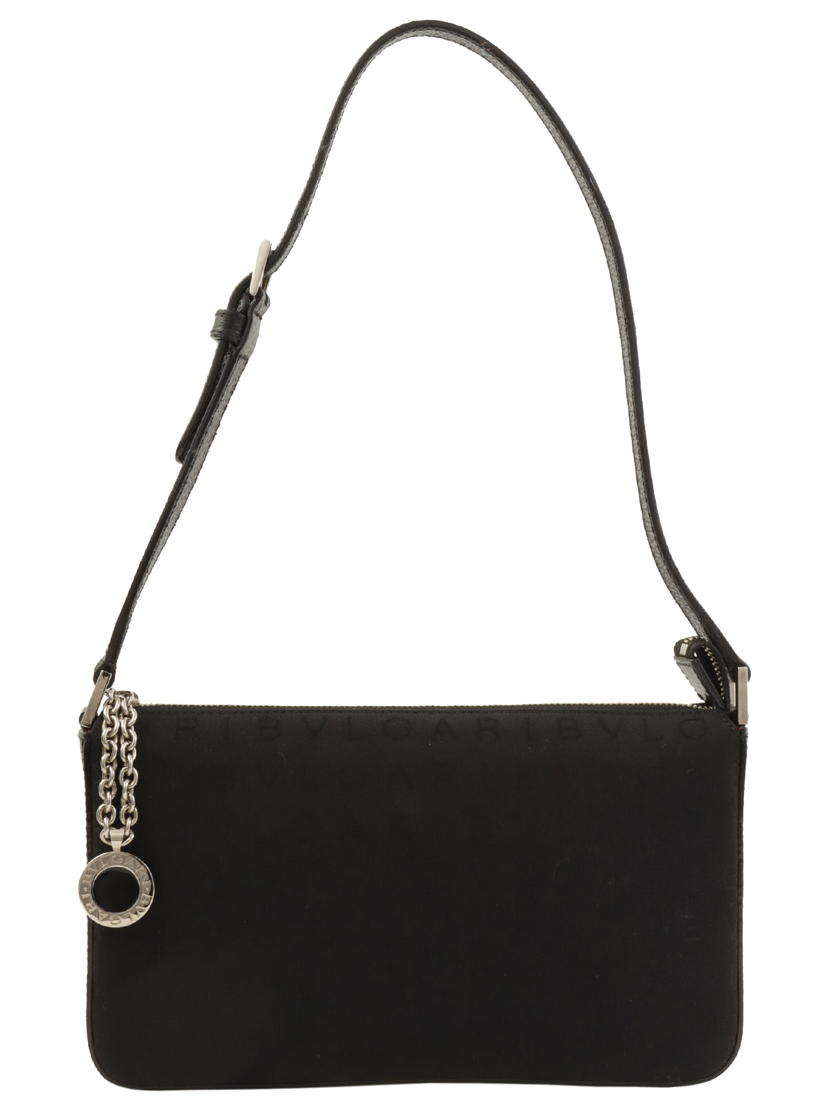 ロゴマニアショルダーバッグ ブラック