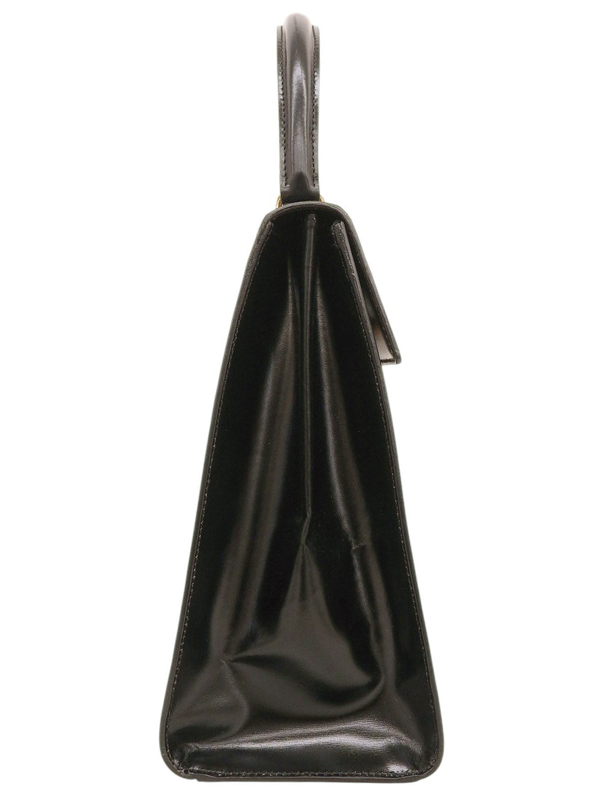 ロゴプレートハンドバッグ ブラック