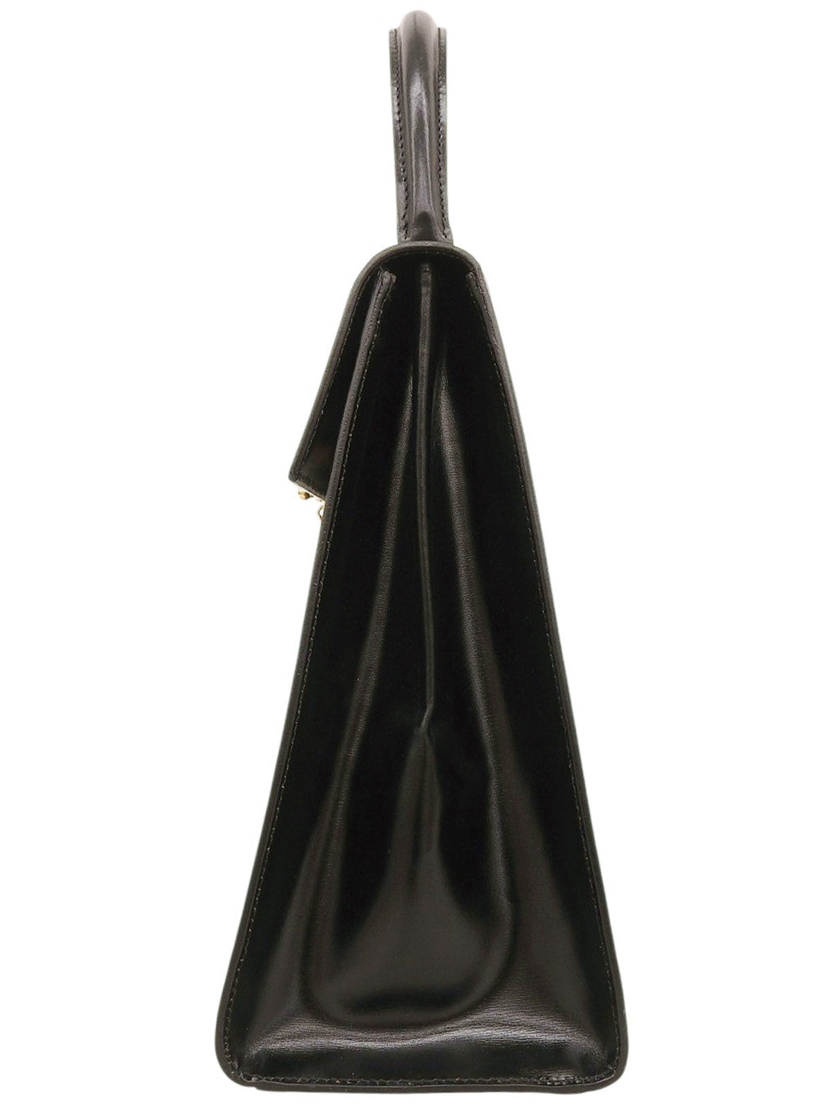 ロゴプレートハンドバッグ ブラック