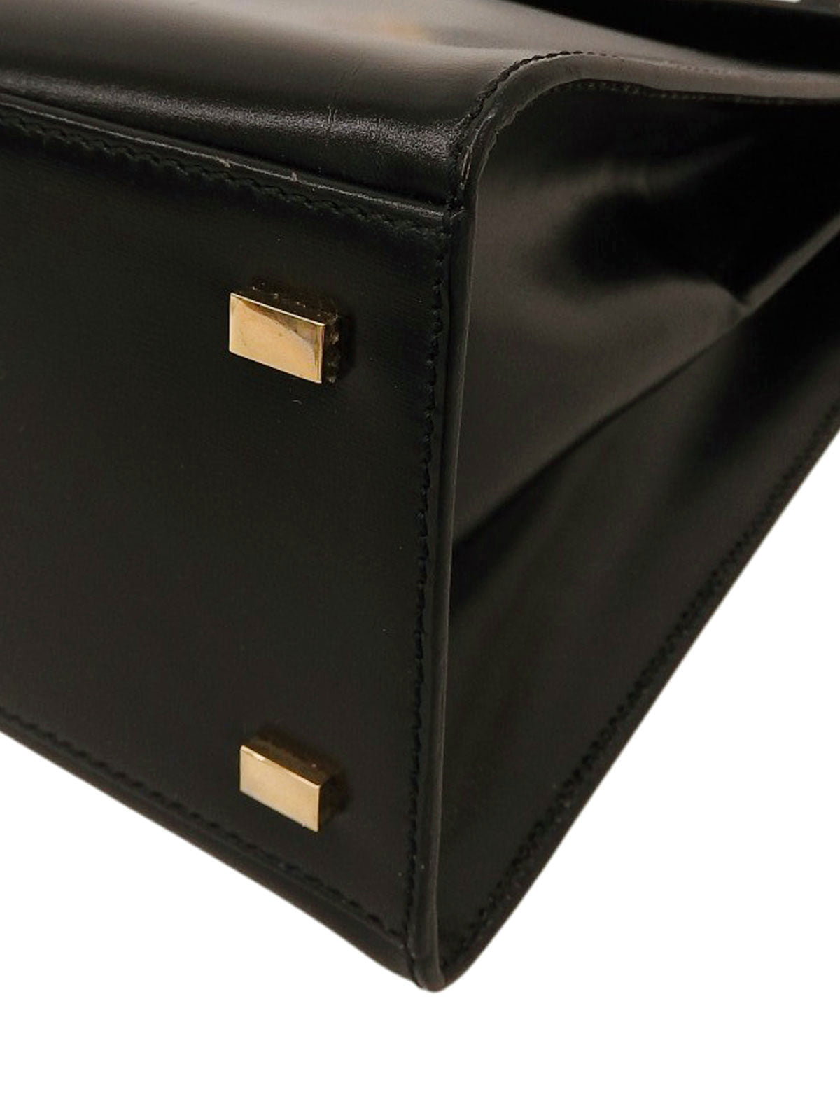 ロゴプレートハンドバッグ ブラック