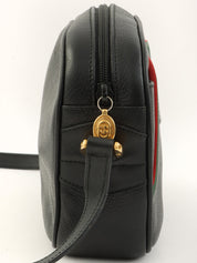 Sherry Line Logo Embossed Shoulder Bag Black