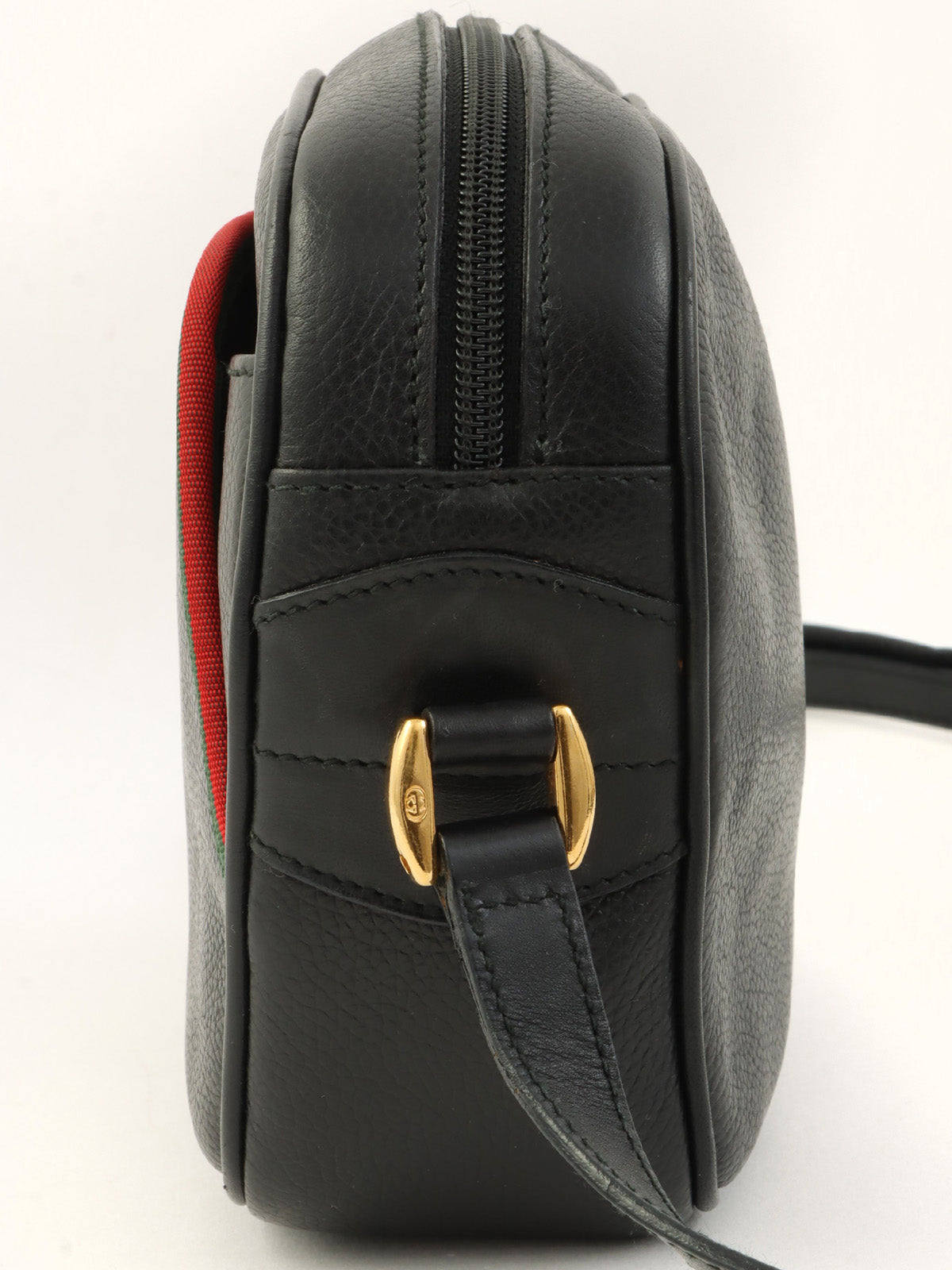 Sherry Line Logo Embossed Shoulder Bag Black