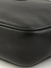 Sherry Line Logo Embossed Shoulder Bag Black
