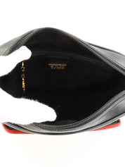 Sherry Line Logo Embossed Shoulder Bag Black