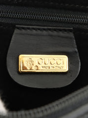 Sherry Line Logo Embossed Shoulder Bag Black