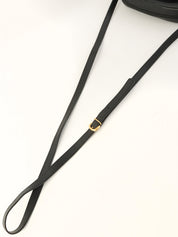 Sherry Line Logo Embossed Shoulder Bag Black