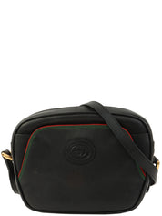 Sherry Line Logo Embossed Shoulder Bag Black