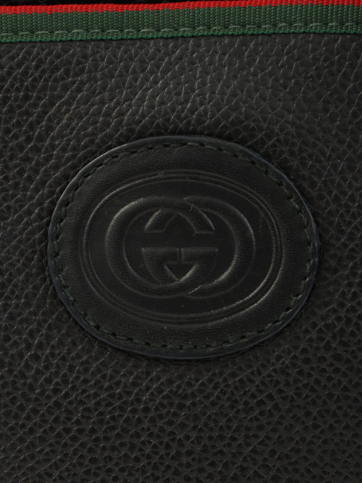 Sherry Line Logo Embossed Shoulder Bag Black