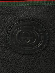 Sherry Line Logo Embossed Shoulder Bag Black