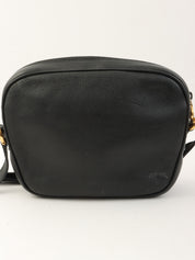 Sherry Line Logo Embossed Shoulder Bag Black