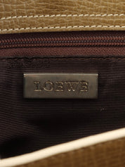 Logo embossed handbag in khaki
