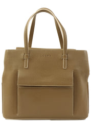 ロゴエンボスハンドバッグ カーキ