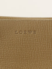 ロゴエンボスハンドバッグ カーキ