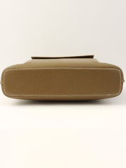 卡其色压纹Logo手提包