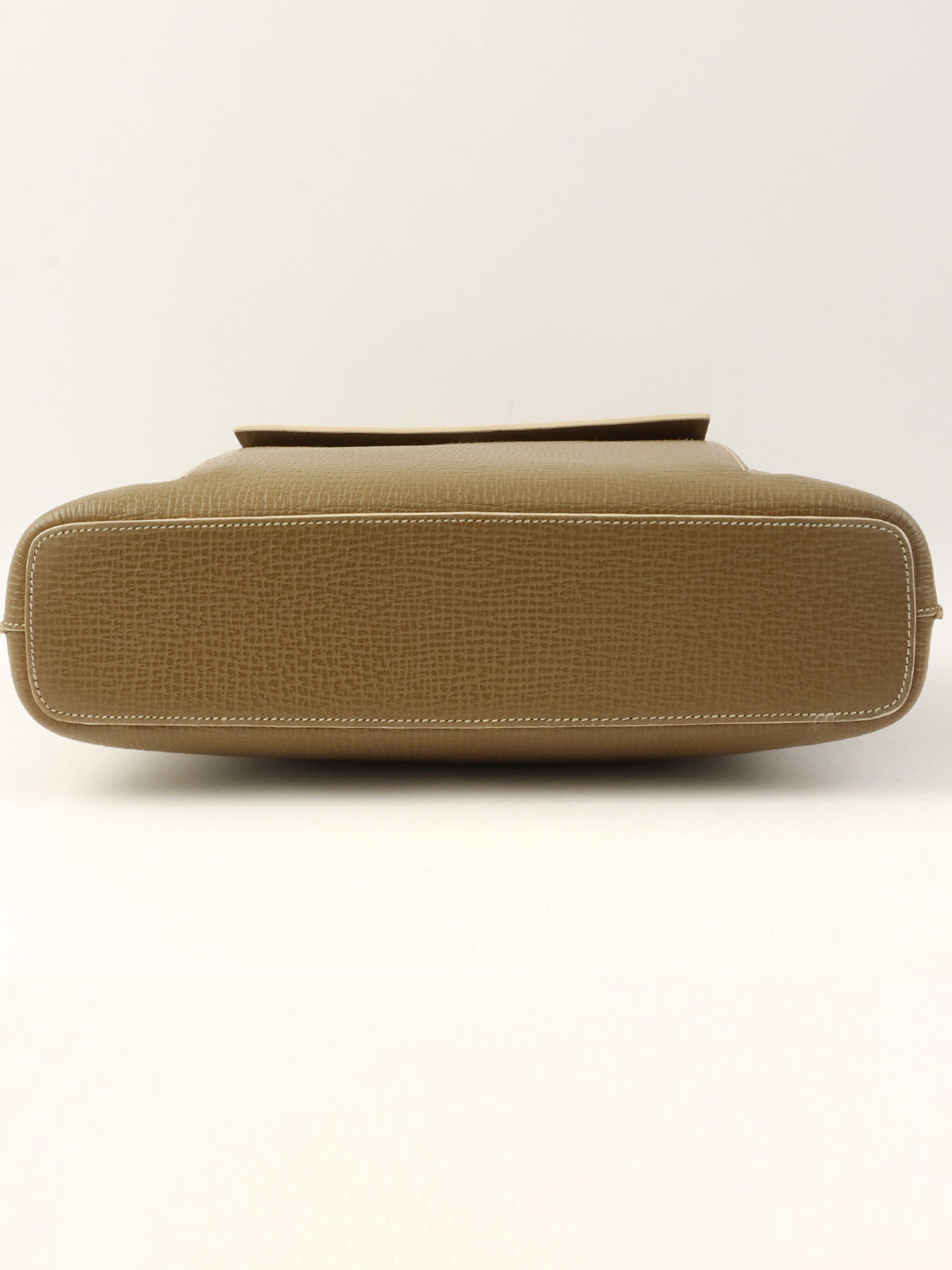 Logo embossed handbag in khaki