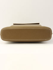 Logo embossed handbag in khaki